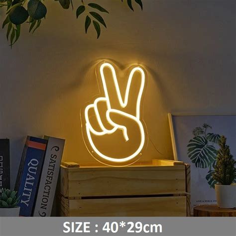 Neon Peace Sign - Etsy