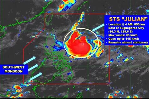 'Julian' strengthens into severe tropical storm | Philstar.com