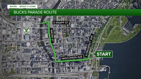 Here's the route for today's Bucks championship parade