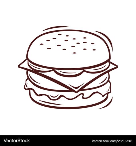 Burger Royalty Free Vector Image - VectorStock