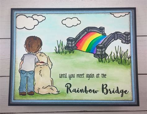 Rainbow Bridge Card - Dog Sympathy Card - Pet Sympathy -Dog Condolences Card - Rainbow Bridge ...