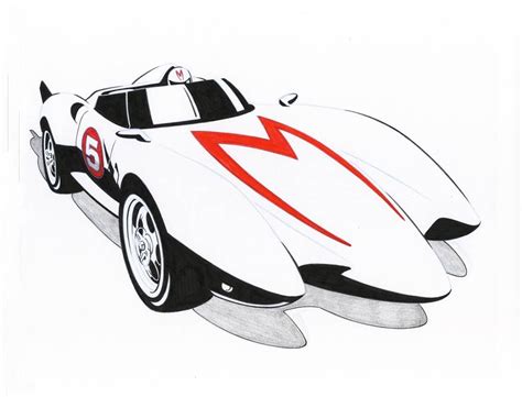 MACH 5 Graphic by Jerome-K-Moore | Speed racer cartoon, Speed racer, Racer