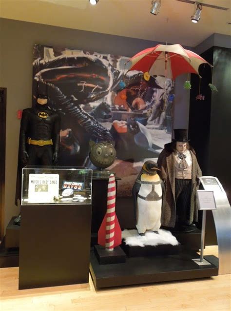 The Penguin costume worn by Danny DeVito and props from Batman Returns on display... - domesticjenni