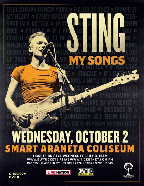 Lemon GreenTea: STING: My Songs Live in Manila!