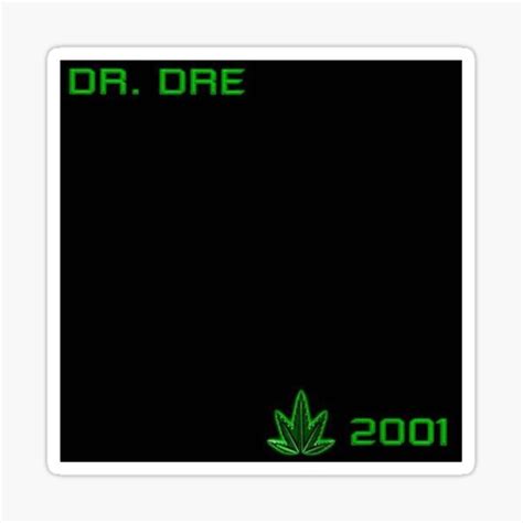 "Dr Dre 2001 album cover" Sticker for Sale by AlbumCovers101 | Redbubble