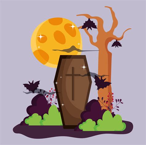 Happy halloween image with cute coffin 2056170 Vector Art at Vecteezy