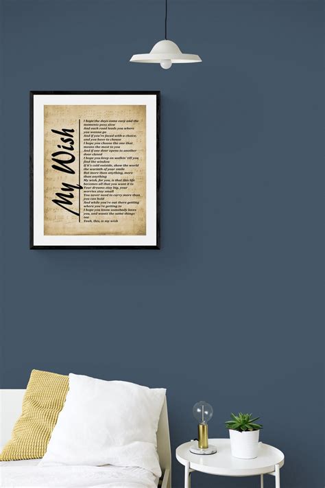 My Wish, Lyrics on Sheet Music, Print, Rascal Flatts My Wish Wall Art, Song Lyrics Wall Art ...