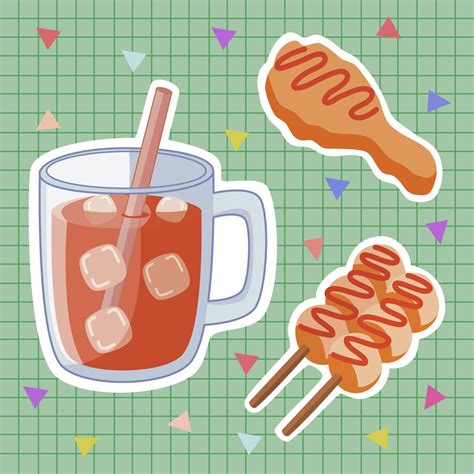 Food and drink sticker vector design 2397984 Vector Art at Vecteezy