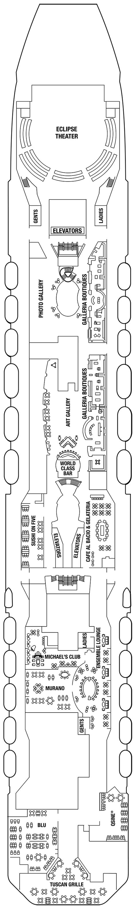 Celebrity Eclipse Deck Plans | CruiseInd