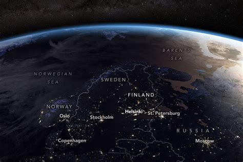 Europe From Space At Night