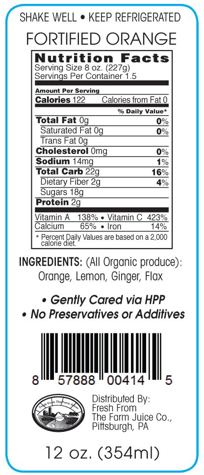 Fortified Orange – Fresh From the Farm Juices