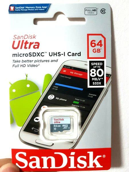 Sandisk 64Gb Micro Sd Ultra Uhs-I 80Mb S Review : Rated a1 for faster app performance3 and uhs ...