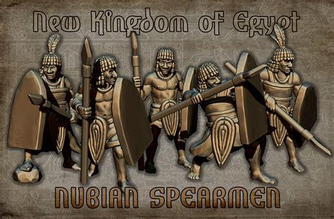 28mm Nubian Spearmen x5 – Lancer Miniatures