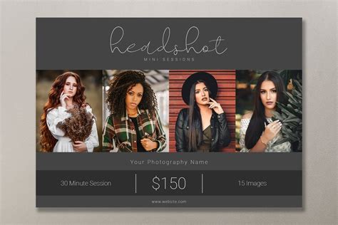 Headshot Template Headshot Mini Session Template Headshot Photo ...