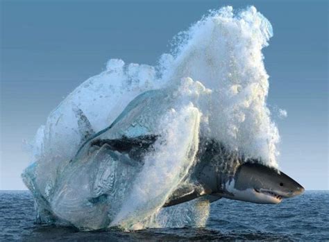 A shark got frozen in an Iceberg | Shark pictures, White sharks, Ocean creatures