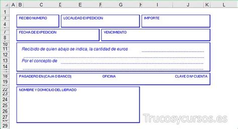 Plantilla recibo en Excel | Recibo modelo, Recibo, Plantillas excel