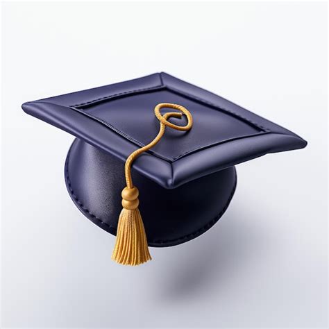 Premium Photo | A blue graduation cap with a gold tassel on it