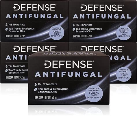 Buy Defense Antifungal Medicated Bar Soap (Pack of 5) | FDA Approved Treatment for Athlete's ...