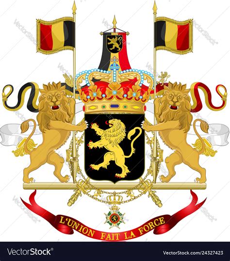 Coat of arms belgium Royalty Free Vector Image