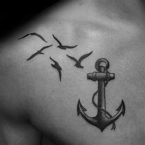 45 Beautiful Anchor Chest Tattoo Images