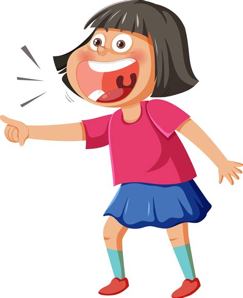 personaje de dibujos animados de niña riendo 8599544 Vector en Vecteezy