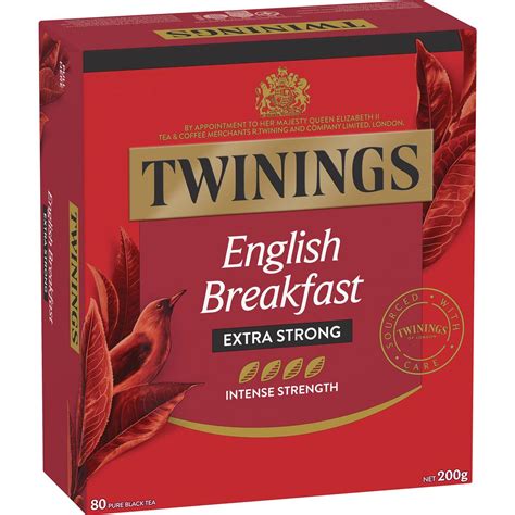 Twinings English Breakfast Extra Strong Tea Bags 80 Pack | Woolworths