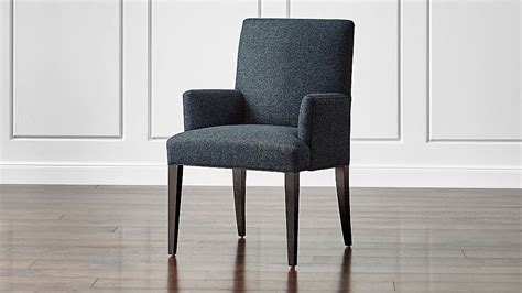 Miles Upholstered Dining Arm Chair | Crate and Barrel