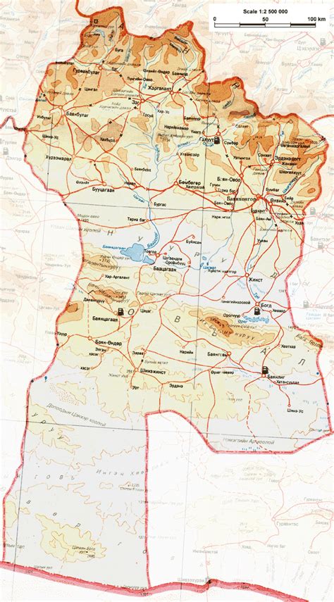 Map of Bayankhongor - Horseback Mongolia