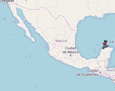 Sisal Map Mexico Latitude & Longitude: Free Maps