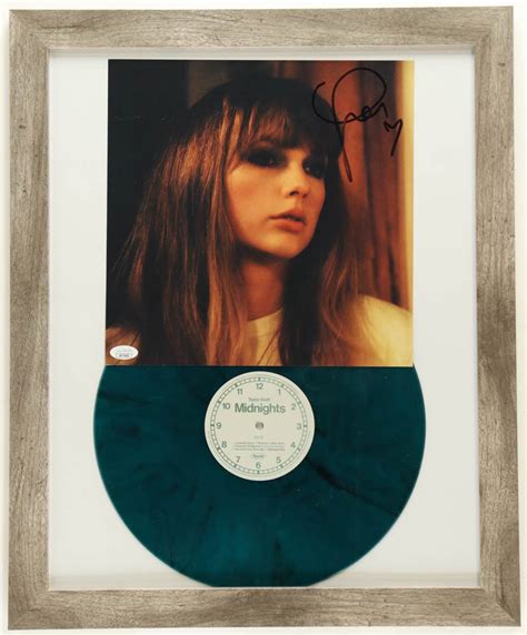 Taylor Swift Signed Custom Framed "Midnights" Vinyl Album Cover Display ...