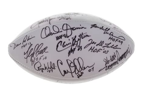 NFL Hall of Famers Football Hall of Fame Logo Football Signed by (21 ...