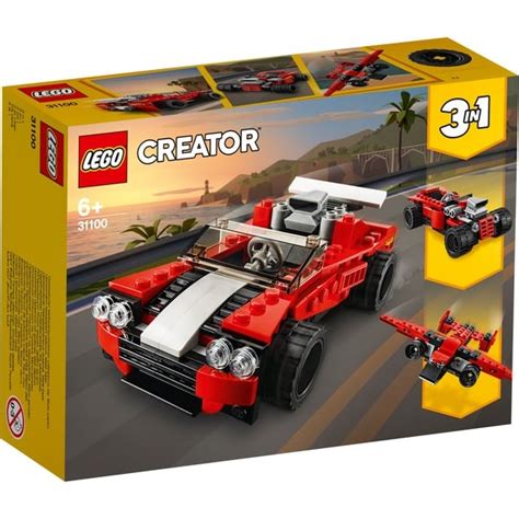 Lego Creator La voiture de sport - 31100, Jouets de construction Rouge/Noir, Jeu de construction ...