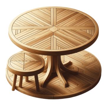 Round Wooden Table And Chair PNG Transparent Images Free Download | Vector Files | Pngtree