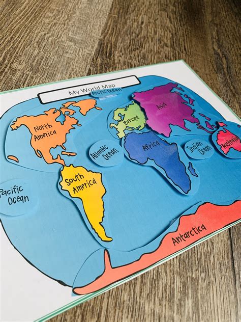 Continent World Map Learning Game Map of the World Continent - Etsy ...