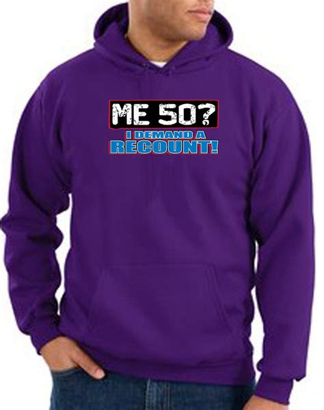 50th Birthday Hooded Hoodie Funny Me 50 Years Purple Hoody Sweatshirt - 50th Birthday Hoodies ...