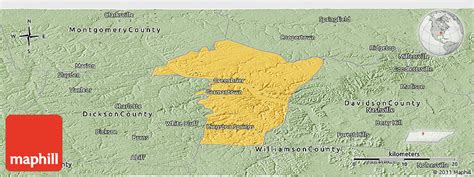 Savanna Style Panoramic Map of Cheatham County