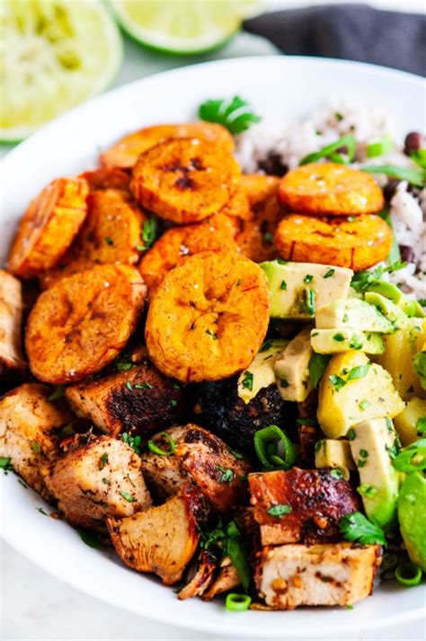 Cuban Chicken Bowls with Fried Plantains - Aberdeen's Kitchen