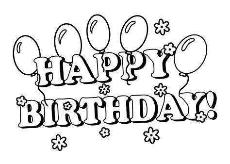 happy birthday sign printable to color - Alva Adair