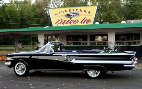 Black convertible coupe, 1960 Chevrolet Impala, old car, car, vehicle ...