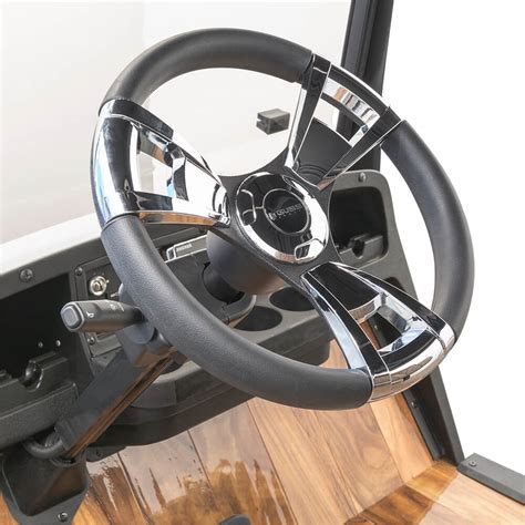 Gussi Model 13 Black/Brushed Steering Wheel For All Club Car DS Models ...