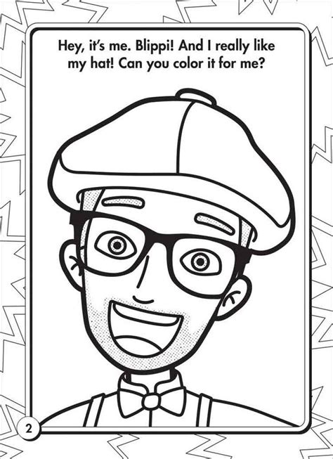 Free Blippi Coloring Page