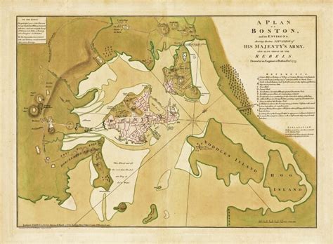 Richard Williams’ fine plan of the siege of Boston - Rare & Antique Maps