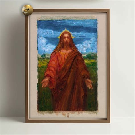 Jesus Christ With Open Arms Painting Jesus Oil Painting on Canvas ...