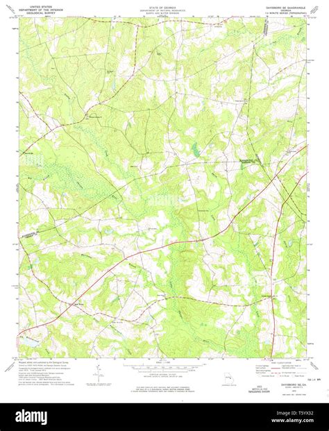 USGS TOPO Map Georgia GA Davisboro SE 245510 1973 24000 Restoration ...