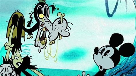 Mickey Mouse flees zombie Goofy in Disney's Halloween short