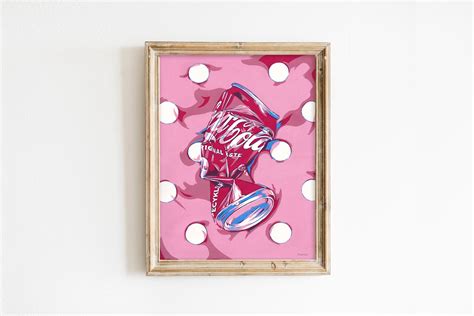 Cola Can Painting Pop Art Original Art Crushed Soda Can Wall - Etsy