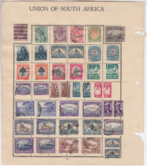 Blogart: An Old Album Page of South African Postage Stamps