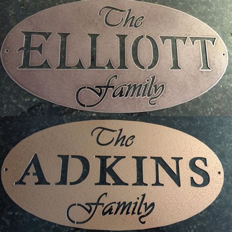 Custom Metal Family Signs