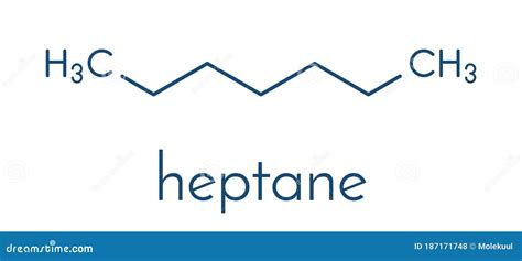 Heptane N-heptane Alkane Molecule. Skeletal Formula. Stock Photo | CartoonDealer.com #187968342