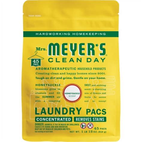 Mrs. Meyer's® 45 Load Honeysuckle Clean Day Laundry Pod Detergent, 28 oz - Kroger